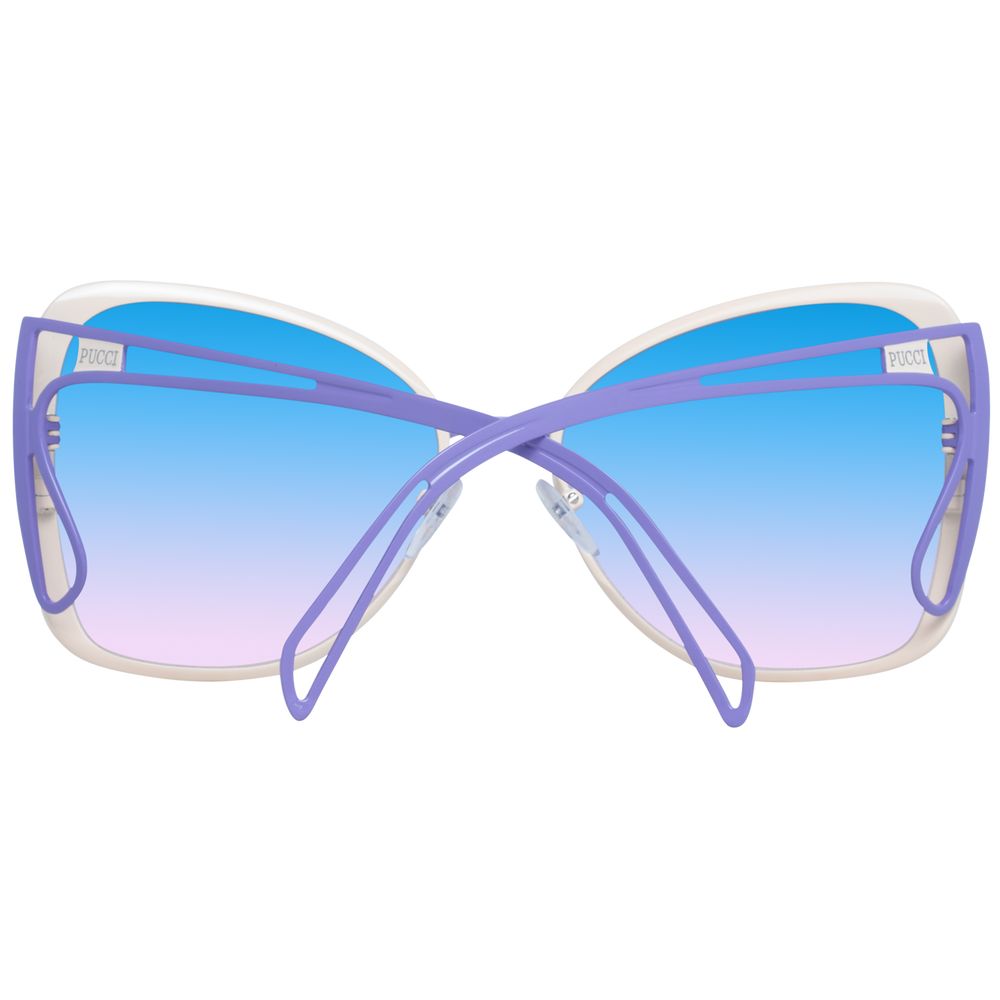 Emilio Pucci Cream Metal Sunglasses